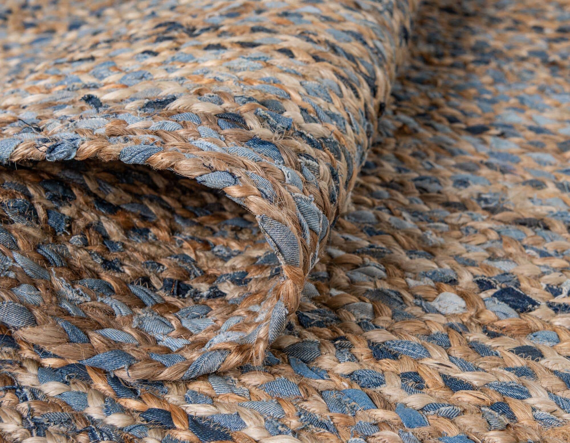 Area Denim Blue Rug / Handwoven Cotton Rug / Denim Kitchen Etsy UK