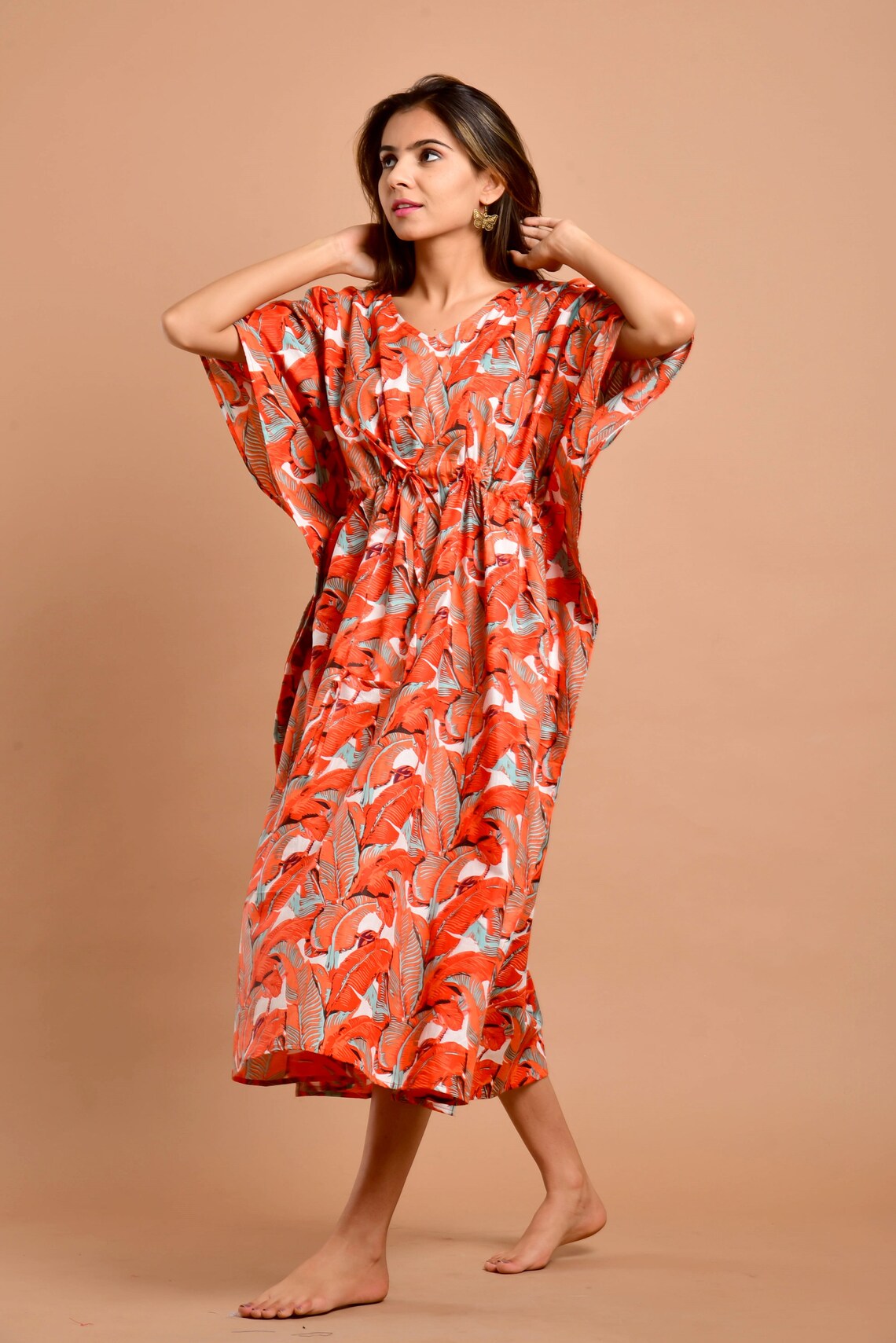 Cotton Kaftan Indian Floral Kaftan Long CaftanDress For to Etsy