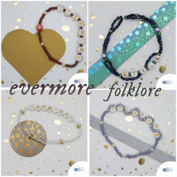 Evermore folklore Taylor Swift Eras Tour Frindship Bracelets / Freundschaftsarmband / Glasperlen Armband / Glasperlenarmband