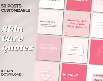 Plantilla de Instagram de citas de esteticista para el cuidado de la piel / Plantilla editable de Canva / Plantilla de Instagram / Cuidado de la piel de belleza Medspa