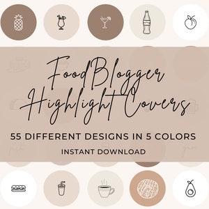 Food Blogger Instagram Highlight Cover | Instagram Highlight | Highlight Cover | Essen und Trinken