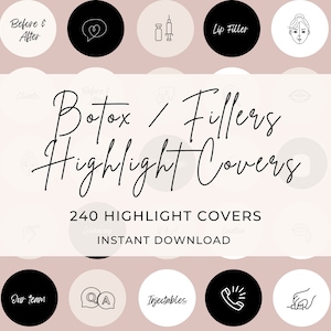 Instagram Highlight Cover für Botox Filler | Highlight Cover | Instagram | Medspa Injizierbare