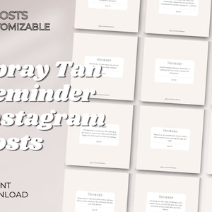 Spray Tan Reminder Instagram Template | Canva Editable Template | Instagram Template | Medspa | Tanning Salon | Spray tan posts