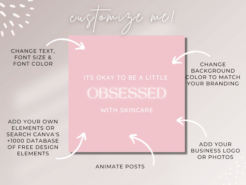 Skincare Esthetician Quotes Instagram Template Canva - Etsy