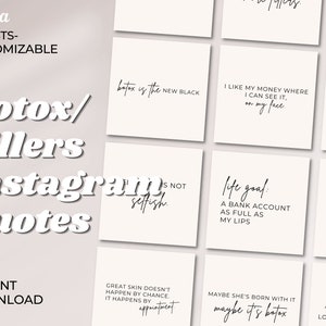 Botox Fillers Quotes Instagram Template | Canva Editable Template | Instagram Template | Medspa