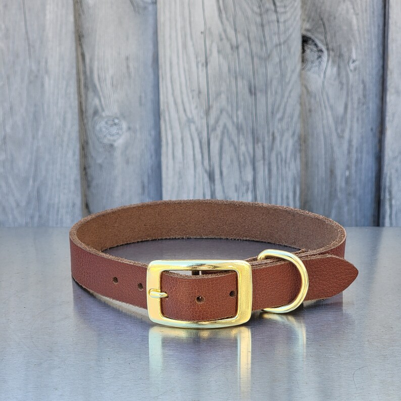 Dog Collars Full Grain Leather Dog Collar Made in Canada Etsy Canada