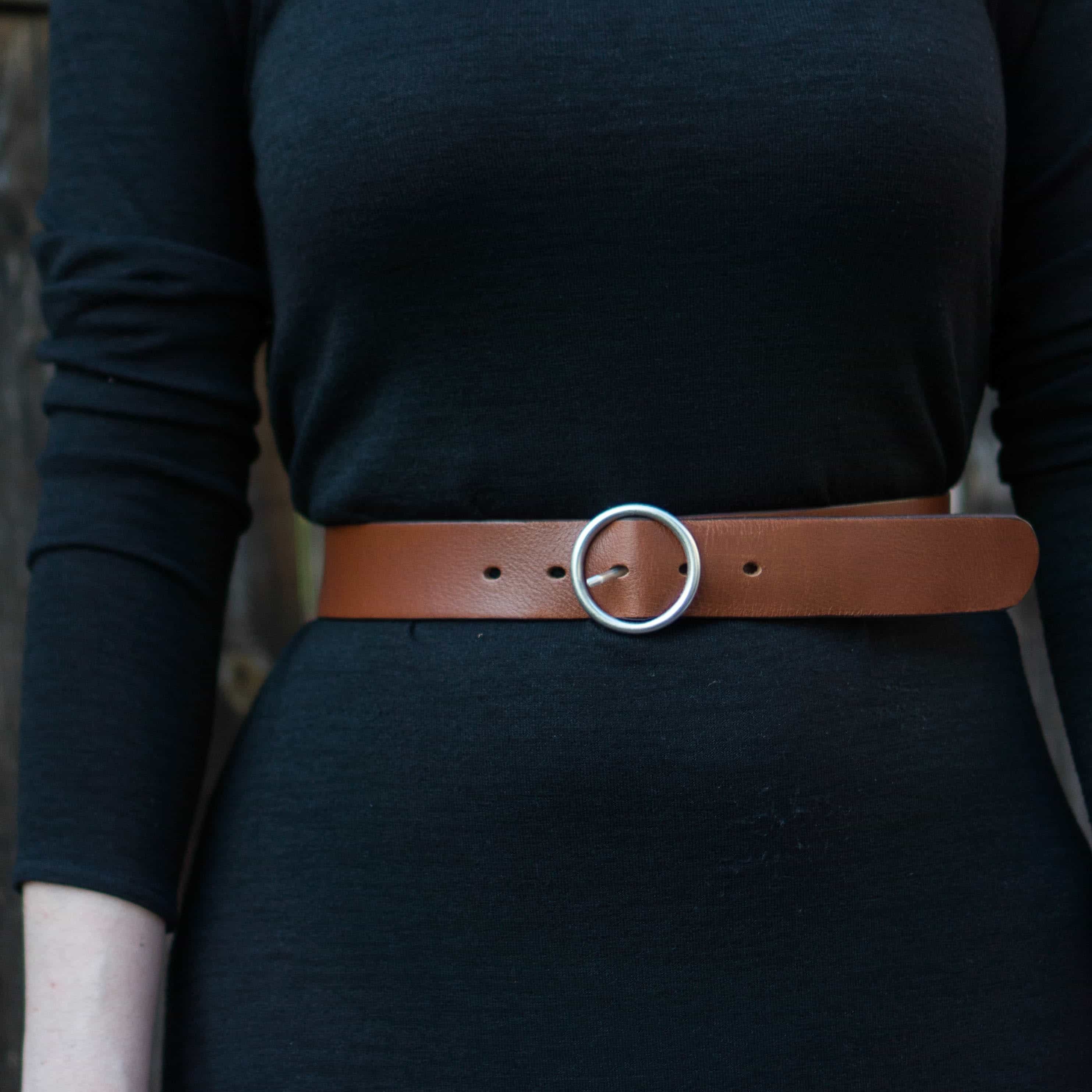 Women's Brown/cognac Leather Waist Belt Women's 