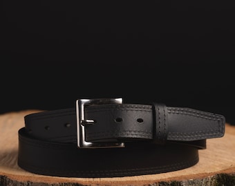 Formal Leather Belt | Men's Dress Belt | Made in CANADA | Full Grain Leather Belt, formal belt gift for him, gift for dad gift for boyfriend