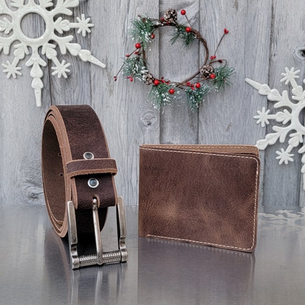 designer belt and wallet set