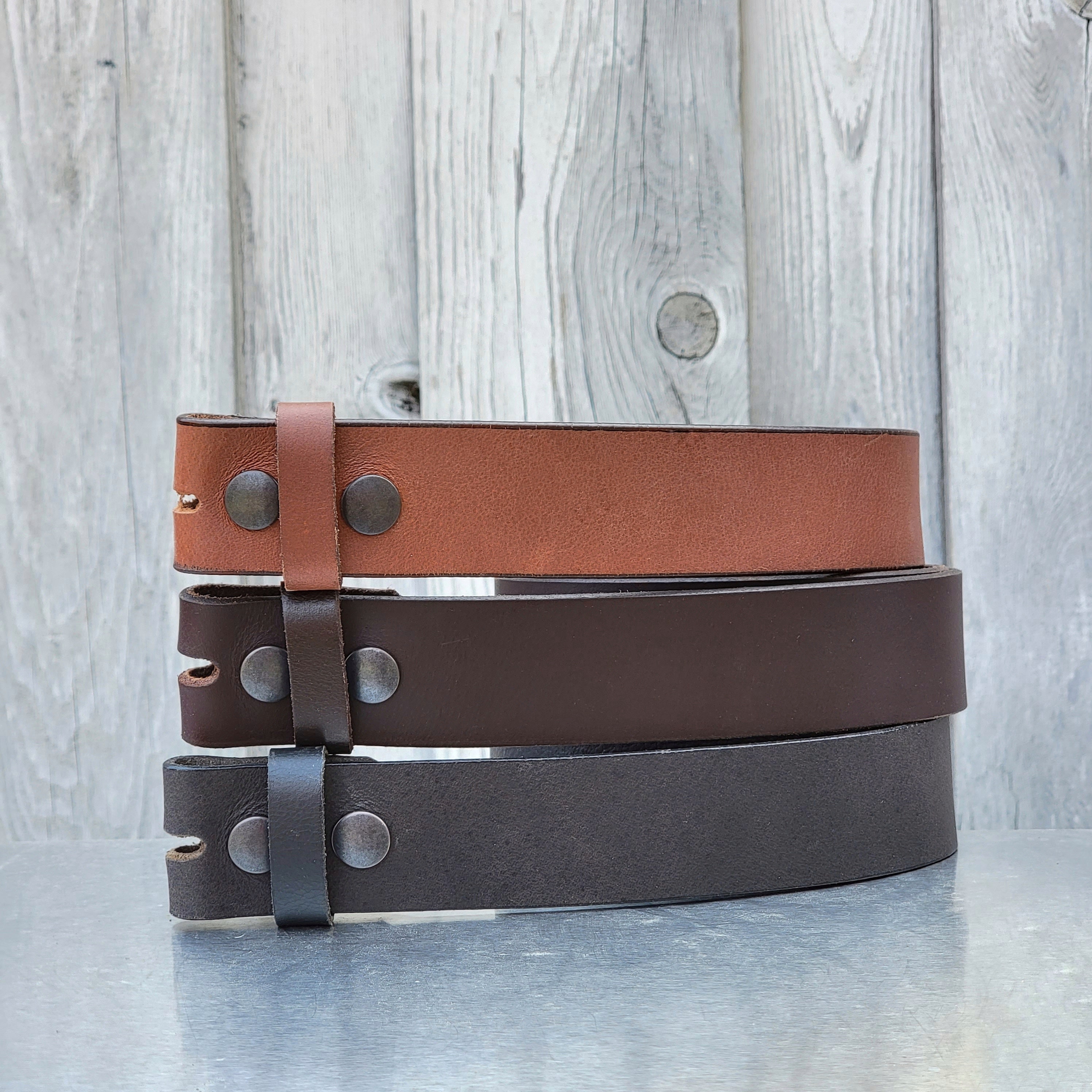 Leather Belt Snaps Leather Belt Strap With Snaps Full Grain Etsy UK