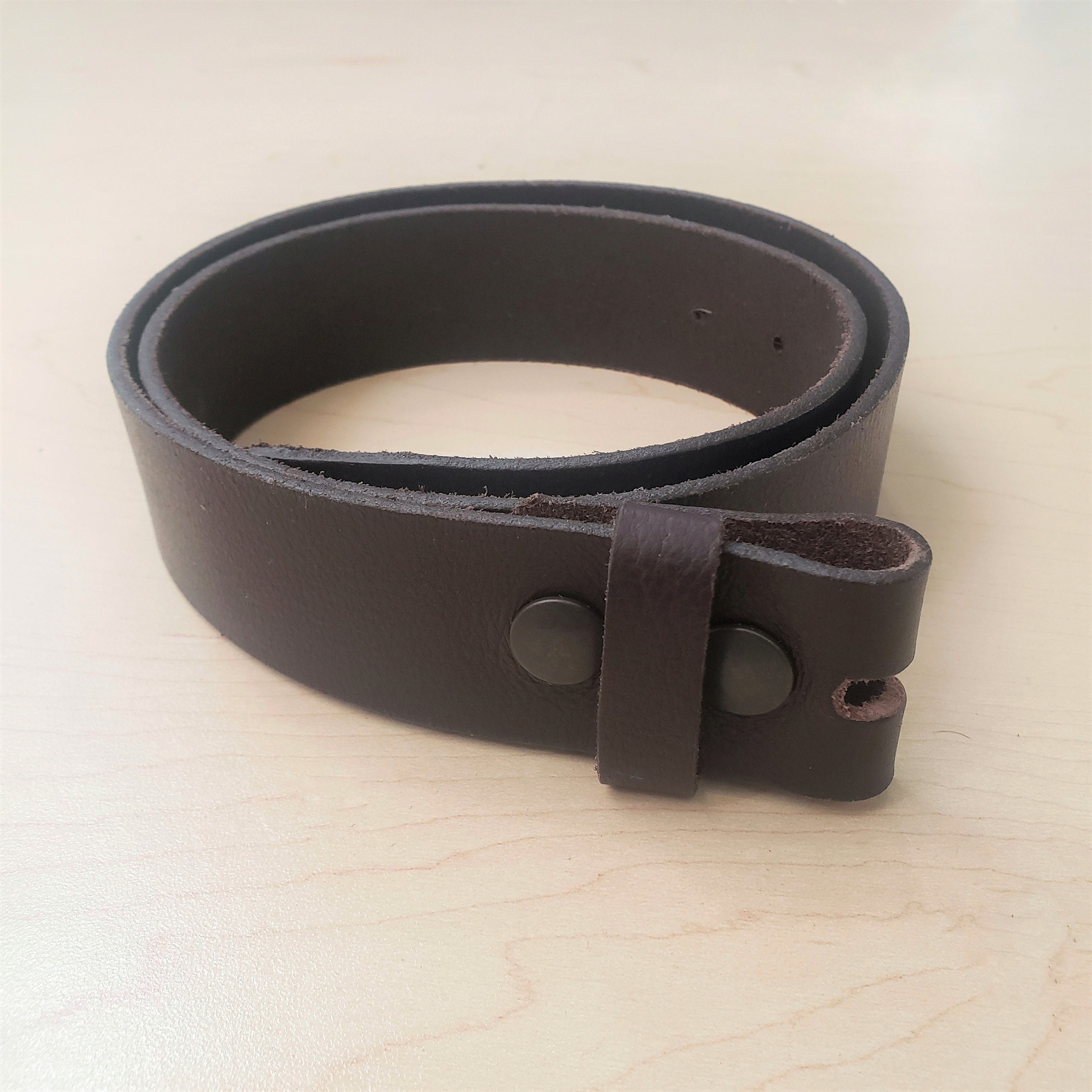 Leather Belt Snaps Leather Belt Strap with Snaps Full Grain Etsy