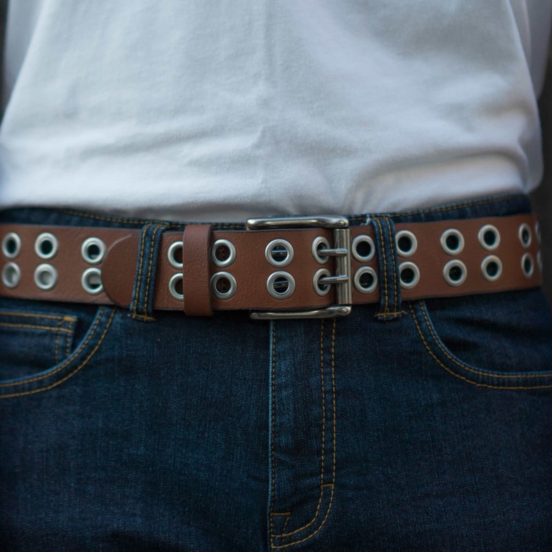 grommet belt mens