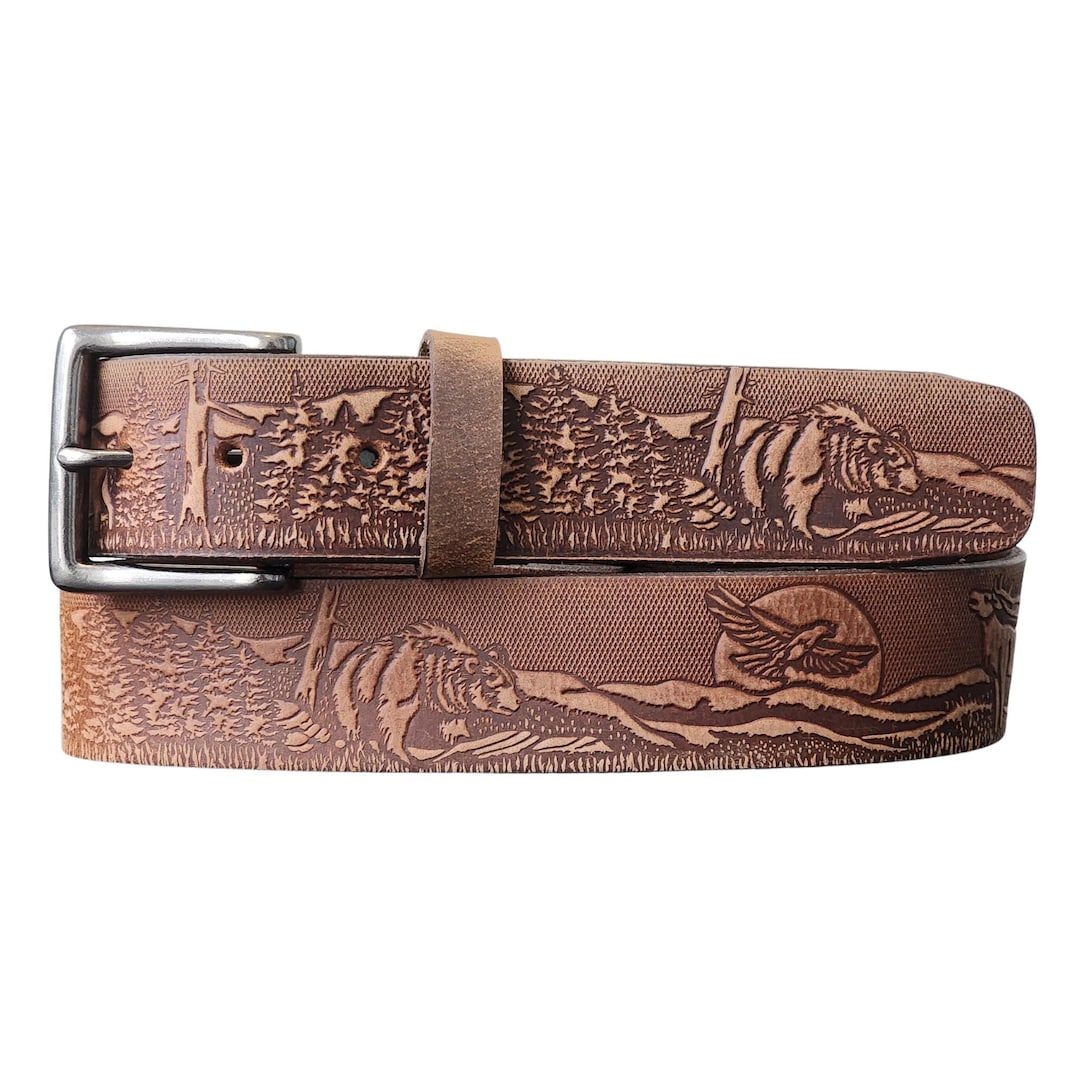 Landes Tan Leather Belt w/ Embossed Wildlife NWOT WhatsAppImage2025-12-11at4.30.  main image 4