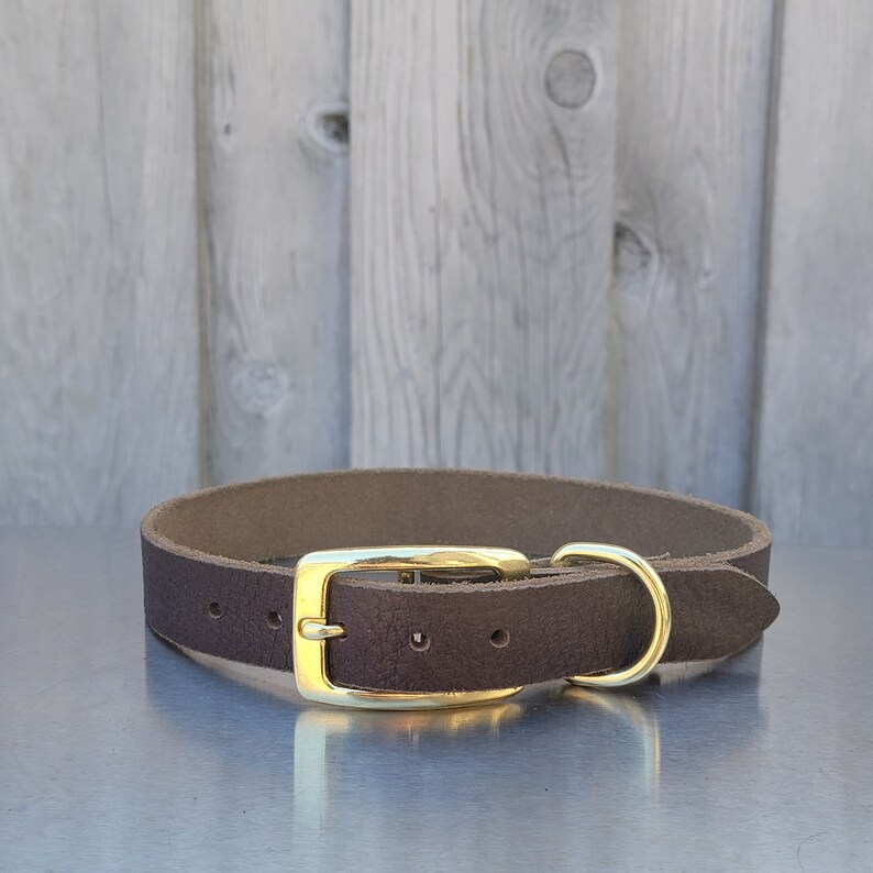 Dog Collars Full Grain Leather Dog Collar Made in Canada Etsy Canada