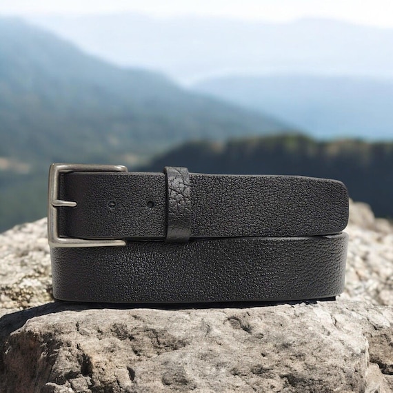 Men's Leather Belt, the Maverick Belt, PEBBLE-GRAIN Leather Belt