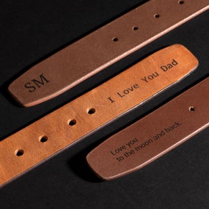 Individuell gravierter Ledergürtel, personalisiertes Geschenk für Männer, Ledergürtel, Bräutigam Männer Geschenk, Vatertagsgeschenk, Geschenk für Freund, Geschenk für Papa