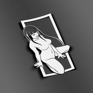 Anime Girl // Anime Sticker // Weatherproof Vinyl Decal