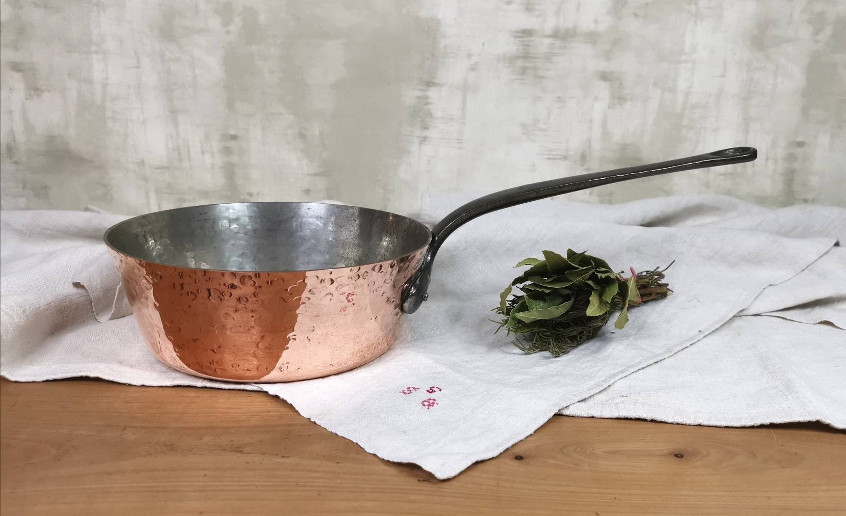 Cookware Pots & Pans Vintage Sauteuse Pan with Lid Made in France