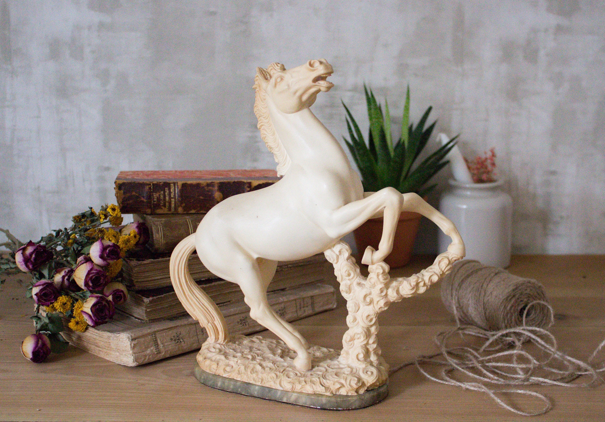 Vintage Horse Sculpture / Bisque Statue Signed A. GIANNELLI / Etsy