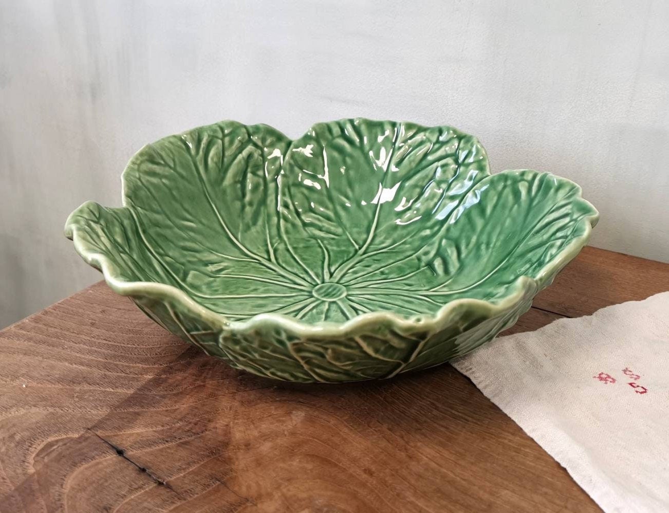 Zuppiera A Forma Di Cavolo Bordallo Pinheiro - Terracotta Smaltata Verde, 3 Litri