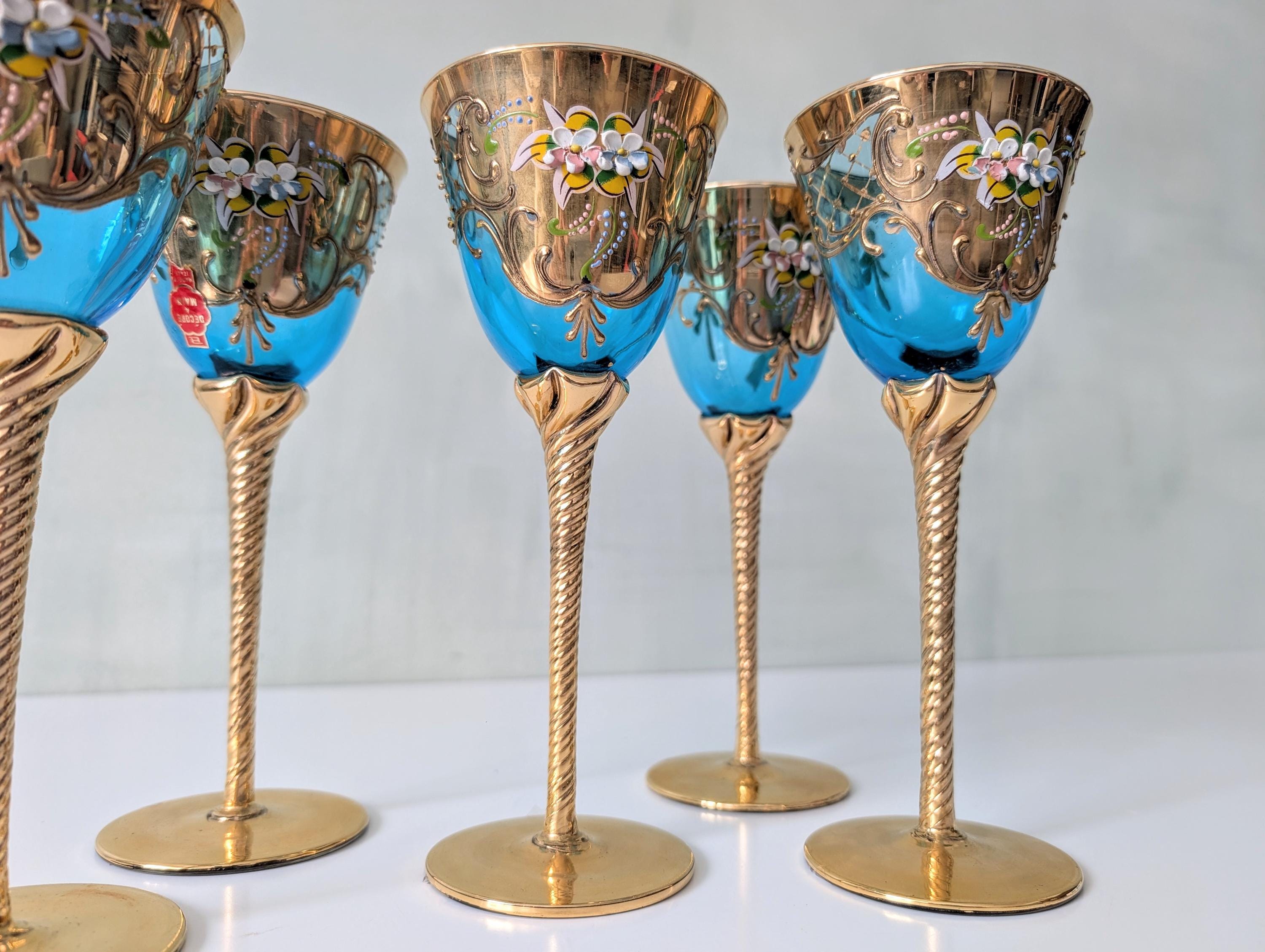 Murano champagne glasses - Etsy 日本
