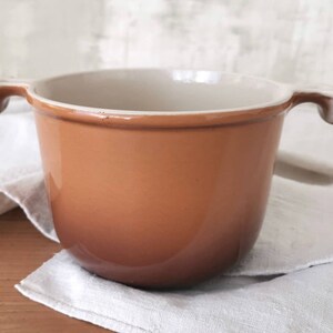 LE CREUSET French Pan, Brown Cast Iron Saucepan, Pot W 2 Side Handles ...