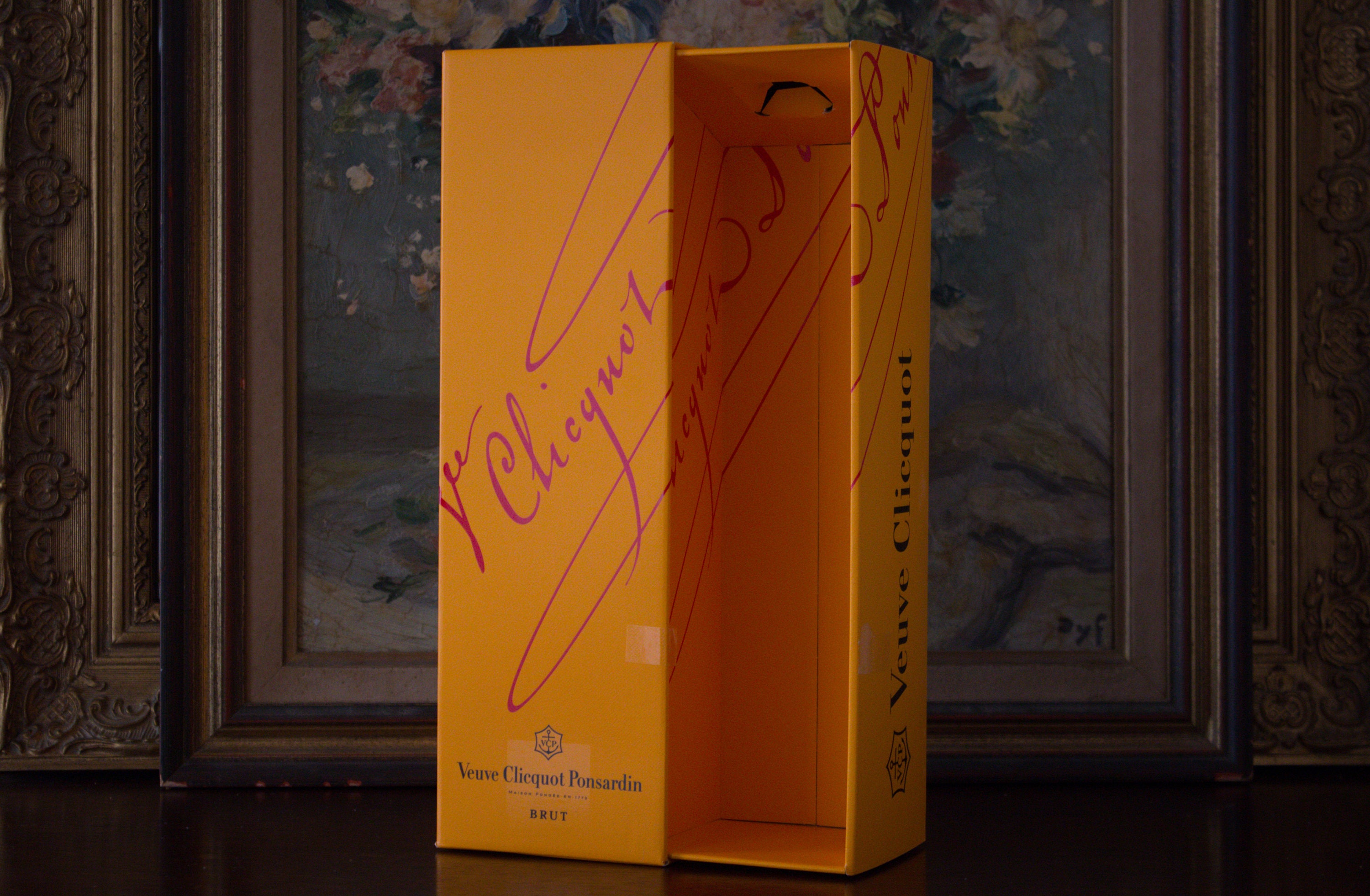 Veuve Clicquot Millésime Français Étui Champagne Box, Emballage Cadeau, Orange