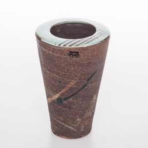 Swedish Studio pottery vase by Thomas Drejare, Genarp, Made in Sweden, scandinavian art ceramic vase