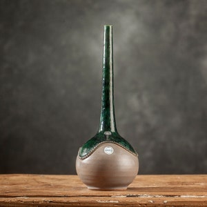 Vintage Swedish Ceramic Vase by Ove Rassmusen for Batebackens Keramik, 1960s Swedish Pottery Design, Studio Pottery MCM Vase