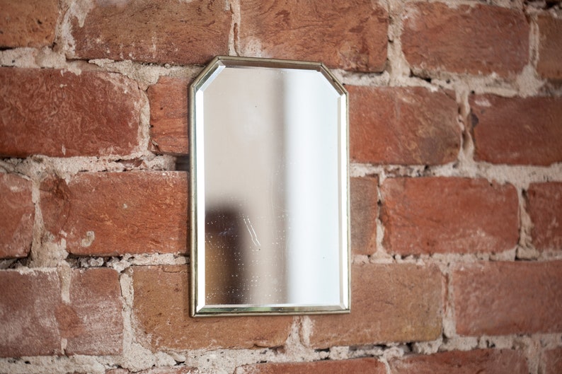 Espejo de pared vintage de la década de 1950, espejo biselado de mediados de siglo, decoración vintage retro imagen 1
