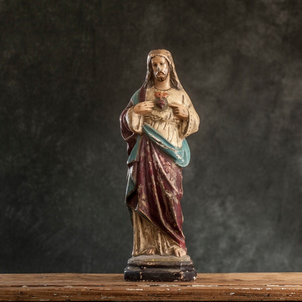 Vintage Chalkware Religious Statues Etsy