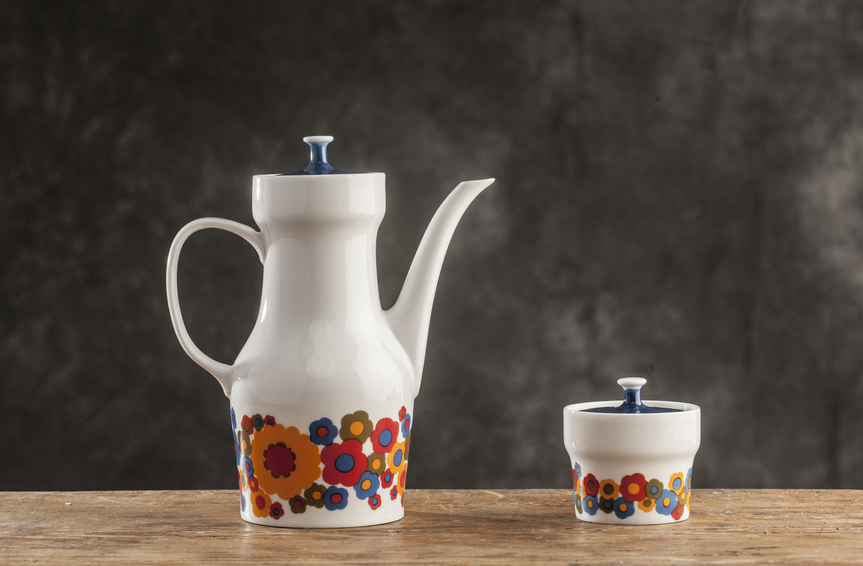 MELITTA Porcelain Set, Made in Germany, 60's, Vintage Floral