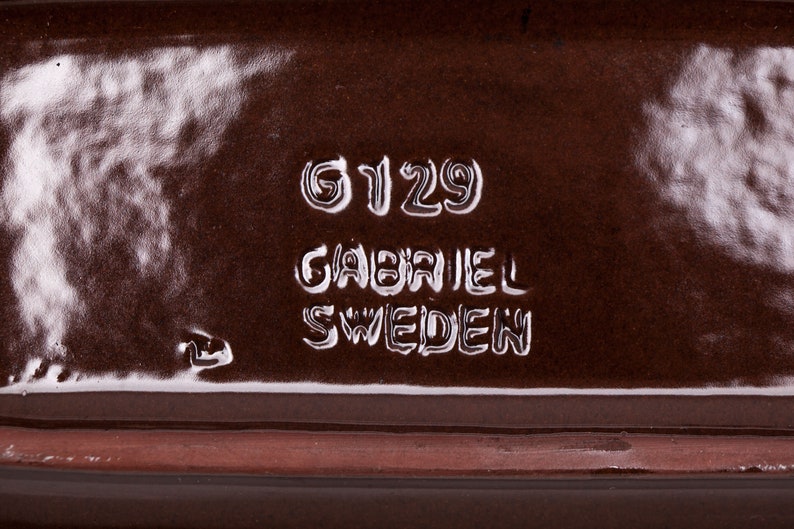 Vintage schwedischeplatte von Eke Bjerén für Gabriel von Schweden 1960er Jahre, Vintage Studio Keramik, skandinavische moderne Steinzeug Bild 9