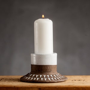 Vintage Ceramic Signed Candlestick by Ystad Keramik, Made in Sweden, Adorable Studio Pottery Decor, Vintage Scandinavian Candleholder