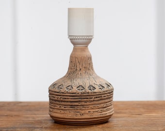 Lampada in ceramica marrone vintage, progettata dallo studio di ceramica Celle negli anni '70, design della ceramica della Germania Ovest, lampada moderna della metà del secolo