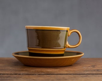 Vintage Tea/Coffee Set, Cup And Saucer by Stavangerflint Norway, 1960's, Made in Norway, Scandinavian Design, Mid Century Pottery Design