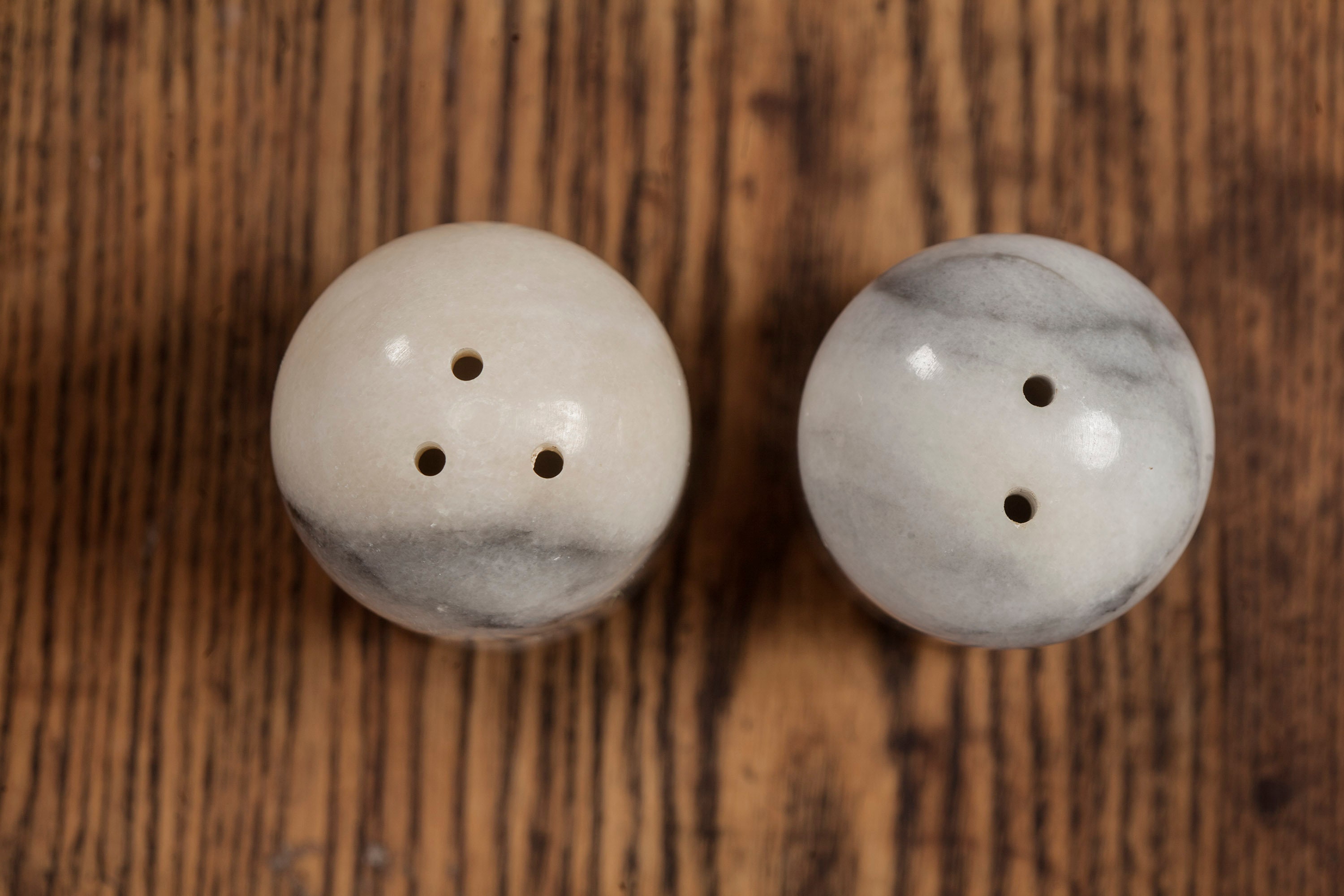 Vintage Marble Set of Pepper and Salt Shakers Mid Century Etsy UK