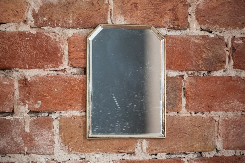 Vintage Wall Mirror from 1950's, Mid Century Bevelled Mirror, Retro Vintage Decoration image 3