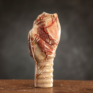 Vintage Gips menschliches anatomisches Organ handbemalt, Retro-Lehrwerkzeug, von Mannequin, Anatomiemodell aus den 1940er Jahren, Kurioses Dekor