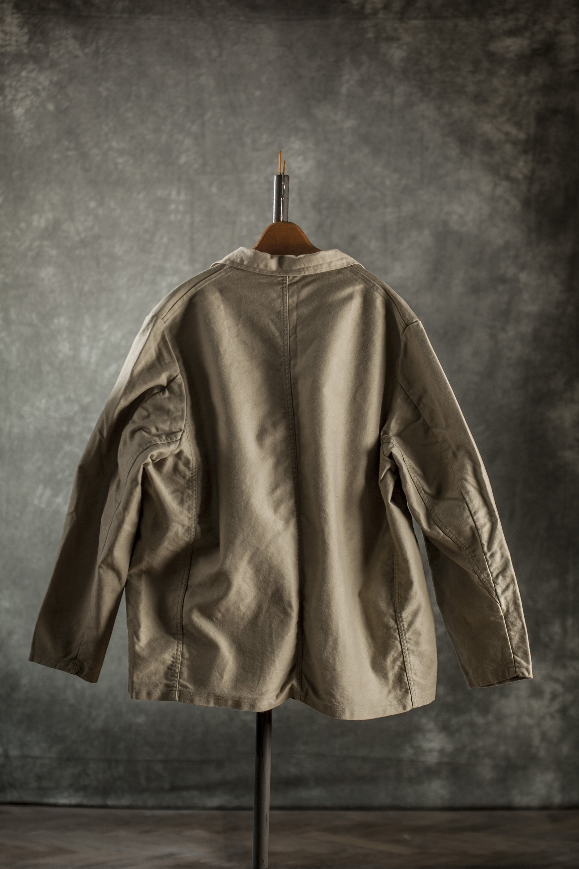 Vintage Chore Jacket, Beige Work Jacket, Hobo Style Shirt