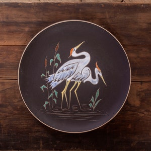 West German Pottery Ceramic Wall Plate, Keto Keramik by Rusha 1950s, Handpainted