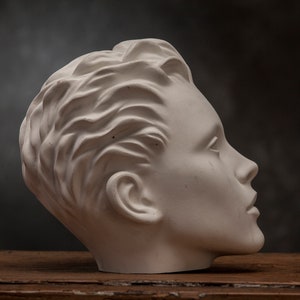 VINTAGE White Mannequin Head / Real Size Mannequin Head / 1980's Head Decor / Vintage display image 6