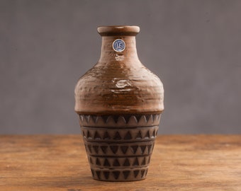 Vintage Swedish Vase, Designed by Mari Simmulson for Upsala Ekeby, 1960's, Scandinavian Ceramic Decor, Brown Ceramic Vase