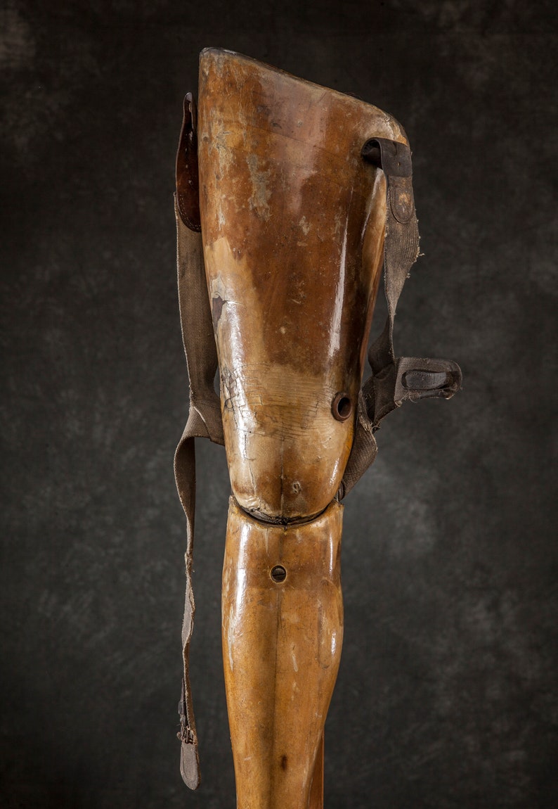 Antique 1930s Leg Prosthesis Orthopedic Wood and Leather Peg - Etsy