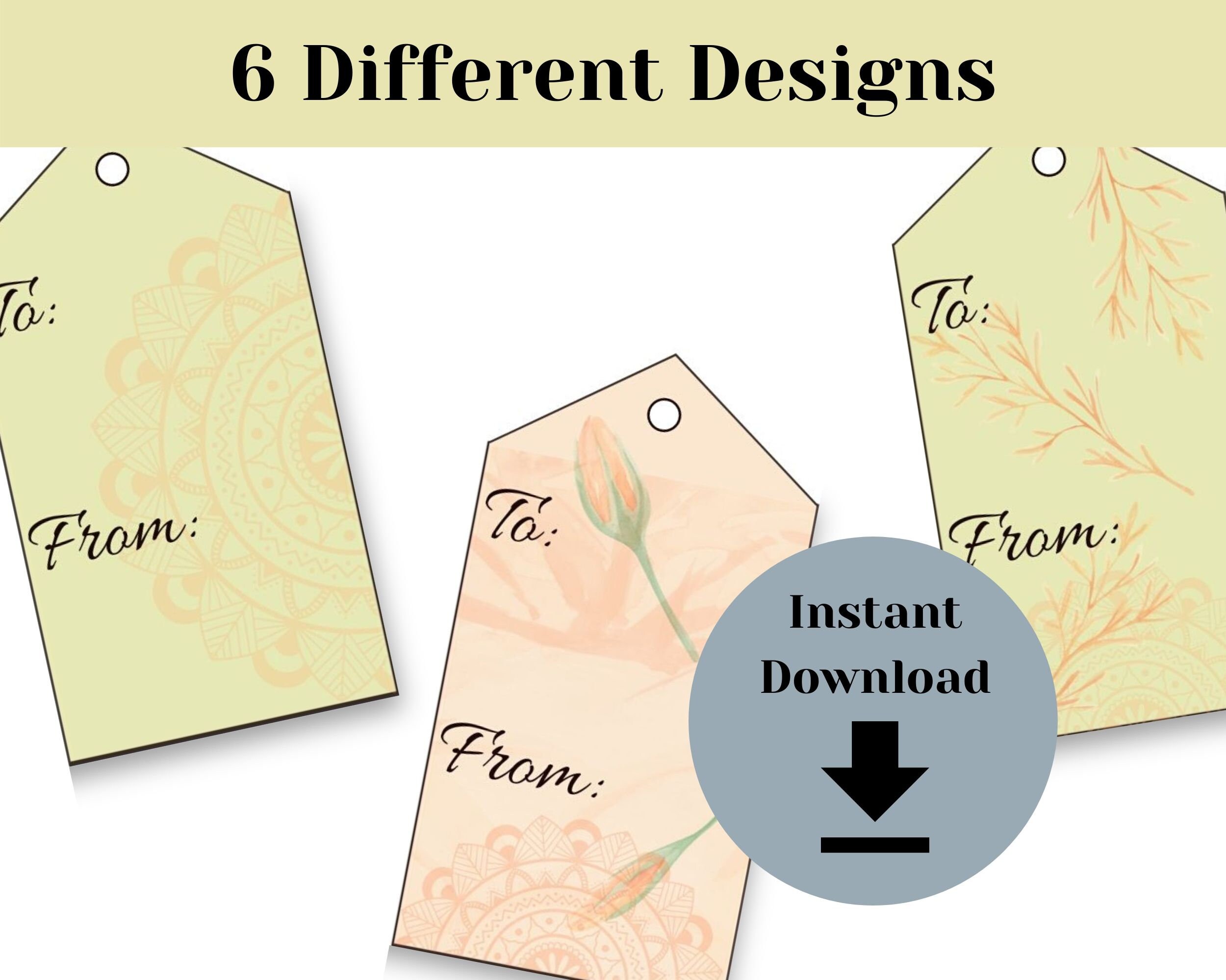 Simple and Elegant Gift Tags Printable Etsy