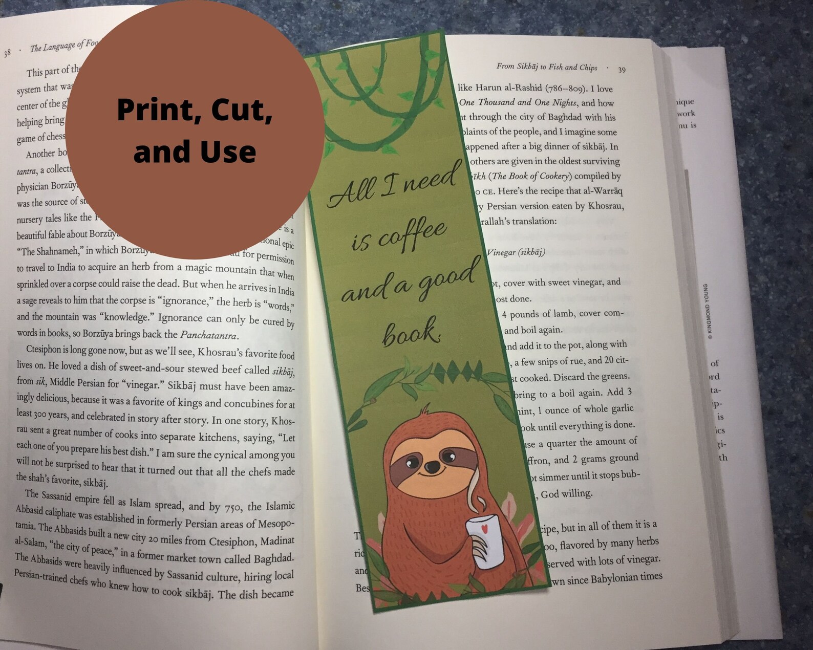 Cute Sloth Bookmarks Printable Bookmark Etsy