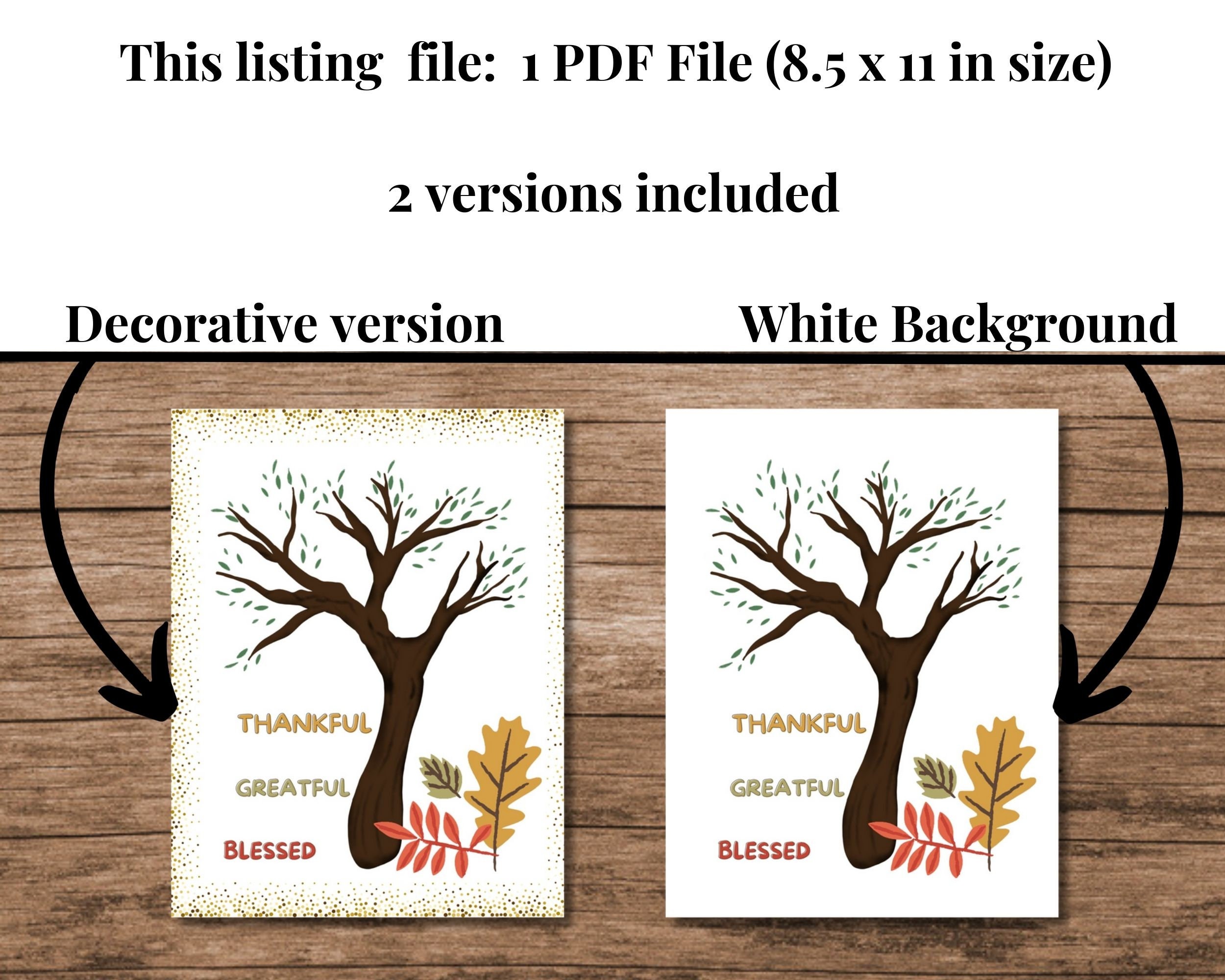 Fall Printable Craft Thankful Tree Handprint Craft for Kids Art Fall Printable Craft Thankful Tree Handprint Craft for Kids Art