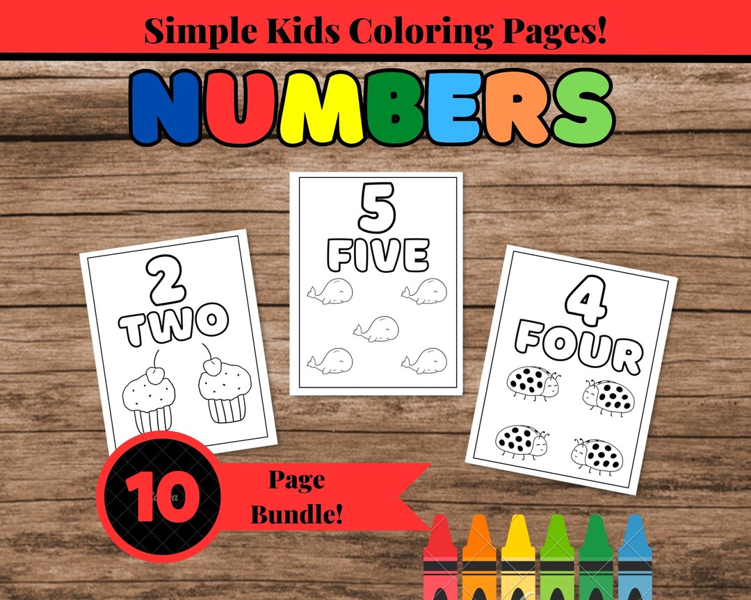 Coloring Pages for Kids, Preschool, Pre-k, Kindergarten, Easy Learning ...