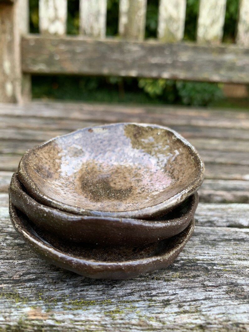 Set of THREE Ceramic Salt and Pepper Pinch Bowls with Etsy