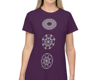 T-Shirt Dress Geometry Mandala Art Patterns